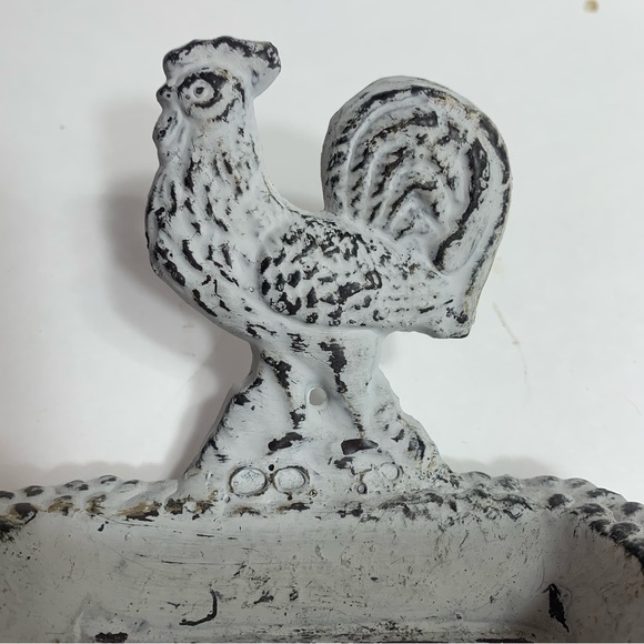 Vintage-style Rooster Soap Dish. Cast Iron Country Decor Rustic dish - Picture 9 of 12
